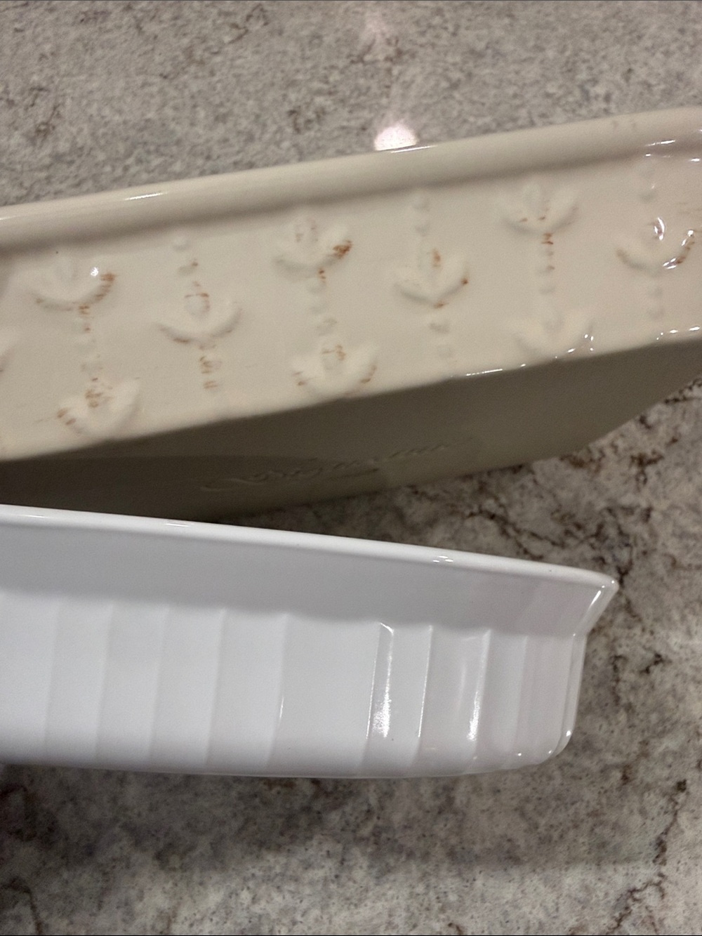 Set of 2 single serve Casserole Dish Corning Ware F-15-B & Signature rectangle - Picture 3 of 9